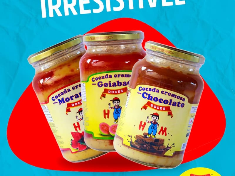 Post de redes sociais da Doces H&M com cocadas cremosas